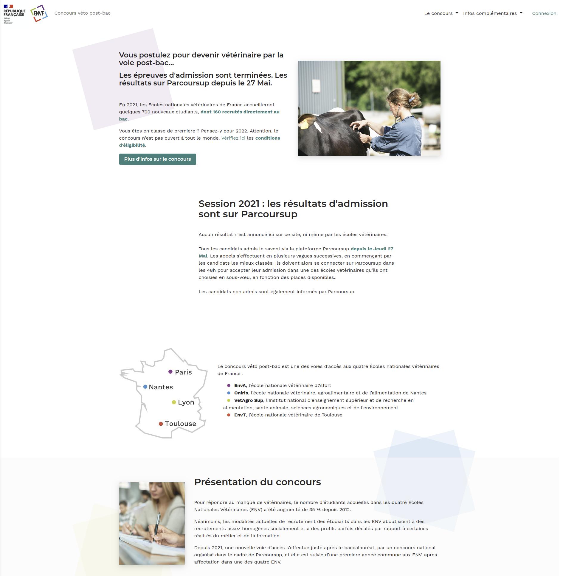 Concours vétérinaire Post-bac 2024 – Moodle