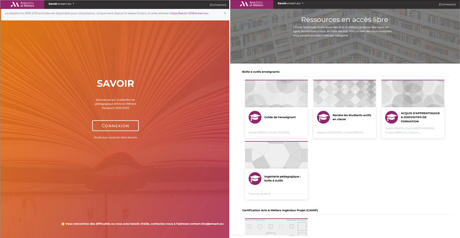Thème Moodle – Arts et Métiers (ENSAM)